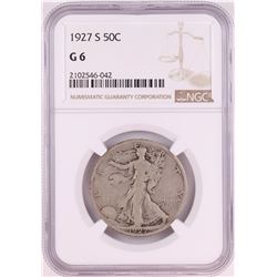 1927-S Walking Liberty Half Dollar Coin NGC G6