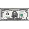 Image 1 : 1963 $5 Federal Reserve Gutter Fold ERROR Note