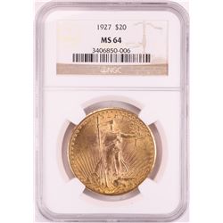 1927 $20 St. Gaudens Double Eagle Gold Coin NGC MS64