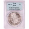 Image 1 : 1882-S $1 Morgan Silver Dollar Coin PCGS MS64 Old Green Holder