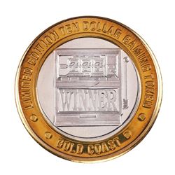 .999 Fine Silver Gold Coast Las Vegas, Nevada $10 Casino Limited Edition Gaming Token