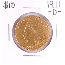 1911-D $10 Indian Head Eagle Gold Coin