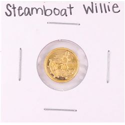 Rarities Mint Disney Mickey "Steamboat Willie" 1 Gram .999 Fine Gold Round