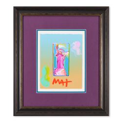 Peter Max "Statue of Liberty" Original Mixed Media Acrylic on Paper