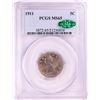 Image 1 : 1911 Liberty V Nickel Coin PCGS MS65 CAC