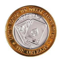 .999 Fine Silver The Orleans Las Vegas, Nevada $10 Limited Edition Gaming Token