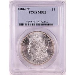 1884-CC $1 Morgan Silver Dollar Coin PCGS MS62