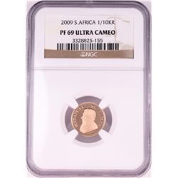 2009 South Africa 1/10 Krugerrand Gold Coin NGC PF69 Ultra Cameo