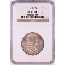 1952-D Franklin Half Dollar Coin NGC MS64FBL