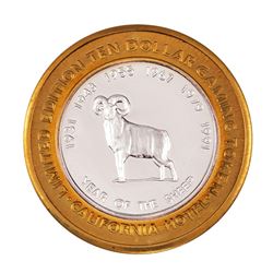 .999 Fine Silver Sam Boyd's California $10 Casino Limited Edition Gaming Token