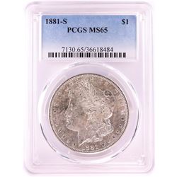 1881-S $1 Morgan Silver Dollar Coin PCGS MS65