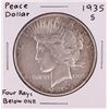 Image 1 : 1935-S Four Rays Below One $1 Peace Silver Dollar Coin