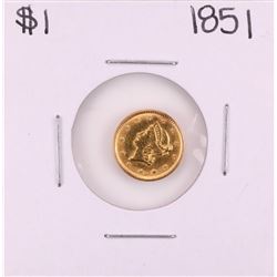 1851 Type 1 $1 Liberty Head Gold Dollar Coin
