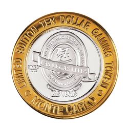 .999 Fine Silver Monte Carlo Las Vegas, Nevada $10 Limited Edition Gaming Token