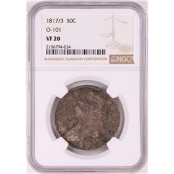 1817/3 Capped Bust Half Dollar Coin NGC VF20 O-101