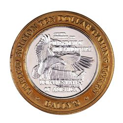 .999 Silver Bally's Las Vegas, Nevada $10 Casino Limited Edition Gaming Token