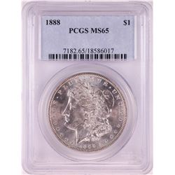1888 $1 Morgan Silver Dollar Coin PCGS MS65
