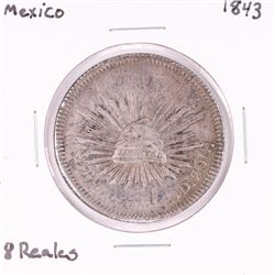 1843 Mexico 8 Reales Silver Coin