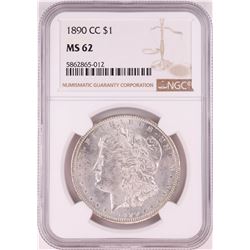 1890-CC $1 Morgan Silver Dollar Coin NGC MS62