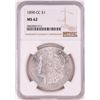 Image 1 : 1890-CC $1 Morgan Silver Dollar Coin NGC MS62