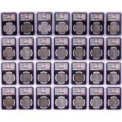1878-1921 $1 Morgan Silver Dollar (28) Coin Date Set NGC Genuine