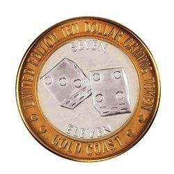 .999 Fine Silver Gold Coast Las Vegas, Nevada $10 Casino Limited Edition Gaming Token