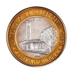 .999 Fine Silver Flamingo Casino Las Vegas, NV $10 Limited Edition Gaming Token