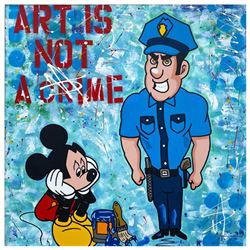 Jozza "Art Is not a Crime" Original Mixed Media on Canvas