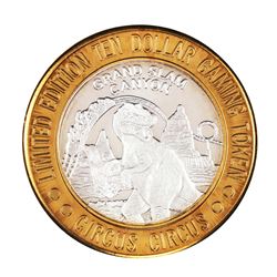 .999 Silver Circus Circus Hotel & Casino $10 Limited Edition Casino Gaming Token