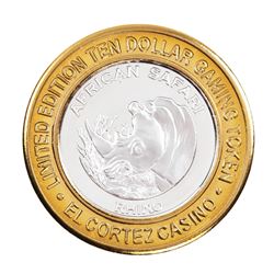 .999 Fine Silver El Cortez Hotel & Casino Las Vegas $10 Limited Edition Gaming Token