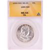 Image 1 : 1955 Franklin Half Dollar Coin ANACS MS65FBL