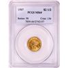 Image 1 : 1907 $2 1/2 Liberty Head Quarter Eagle Gold Coin PCGS MS64