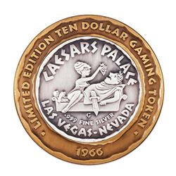 .999 Silver Caesars Palace Las Vegas, Nevada $10 Casino Limited Edition Gaming Token