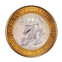 .999 Silver Bally's Las Vegas, Nevada $10 Casino Limited Edition Gaming Token
