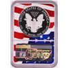 Image 2 : 2019-W $1 Proof American Silver Eagle Coin NGC PF70 Ultra Cameo Independence Day Flag