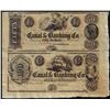 Image 1 : Half Sheet of 1800's $50 and $100 Canal Bank New Orleans, Louisiana Obsolete Notes