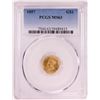 Image 1 : 1857 $1 Indian Princess Head Gold Dollar Coin PCGS MS63