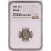Image 1 : 1884 Proof Three Cent Nickel Coin NGC PF66* Star