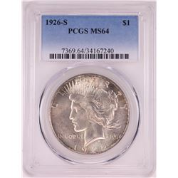 1926-S $1 Peace Silver Dollar Coin PCGS MS64