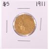 Image 1 : 1911 $5 Indian Head Half Eagle Gold Coin
