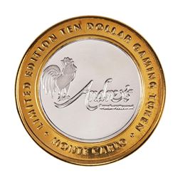 .999 Fine Silver Monte Carlo Las Vegas, Nevada $10 Limited Edition Gaming Token
