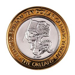 .999 Fine Silver The Orleans Las Vegas, Nevada $10 Limited Edition Gaming Token