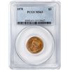 Image 1 : 1878 $3 Indian Princess Head Gold Coin PCGS MS63