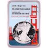 Image 1 : 2018-S $1 Proof American Silver Eagle Coin NGC PF69 Ultra Cameo Bridge Core