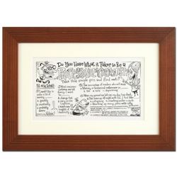 Dan Piraro Bizarro "Professional Cartoonist (6/24/01-S)" Original Drawing