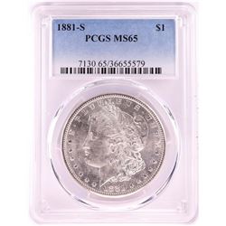 1881-S $1 Morgan Silver Dollar Coin PCGS MS65