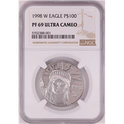 1998-W $100 Proof Platinum American Eagle Coin NGC PF69 Ultra Cameo