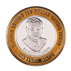 .999 Silver Hilton Las Vegas, Nevada $10 Casino Limited Edition Gaming Token