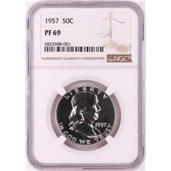 1957 Proof Franklin Half Dollar Coin NGC PF69