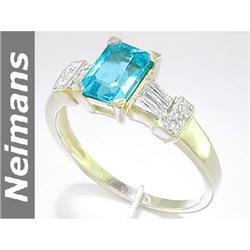 USGL Certified Genuine .75 ct Aquamarine Ring 14kt Gold